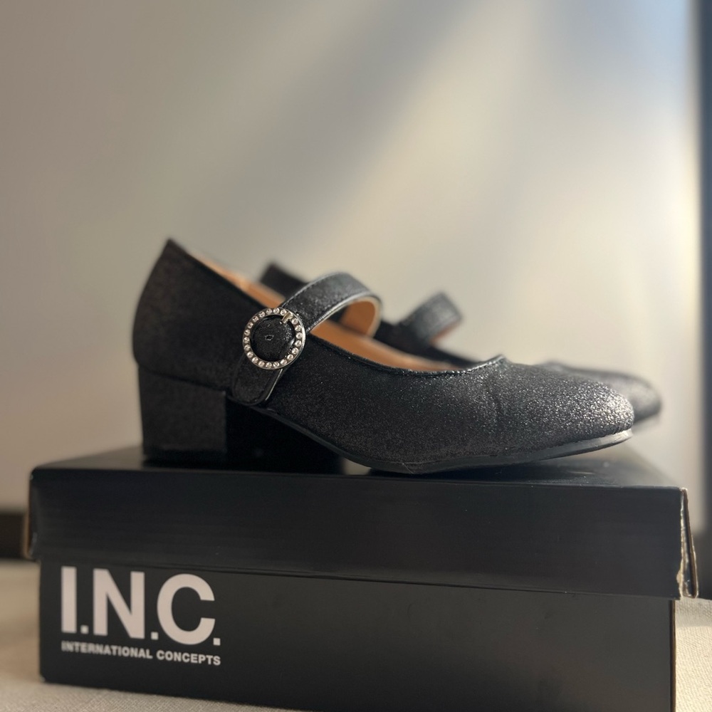 INC International Concepts Girl’s Black Mary Jane Shoes with heel